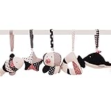 ShilohベビーベッドベビーカーCarseat装飾5点海動物、ホワイトとブラック