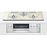 【在庫】Rinnai RHS71W15G23V3C-STW-13A クリアホワイトゴールド デリシア [ビルトインコンロ (都市ガス用・左右強火力・3口・AC100V電源・幅75cm)