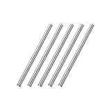 uxcell ラウンドバー 旋盤丸棒 旋盤バー DIYクラフト用 304ステンレス鋼 6mm x 100mm 5個入り