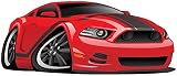 12「Cartoon 2013 RaceスポーツRacing Car # 2赤デカール壁ステッカー子供ベビールームホームアート飾りMan Cave DenグラフィックSmall