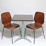 カフェテーブルセット 幅60×奥行60×高さ72cm ダークブラウン