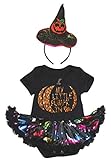 [キッズコーナー] ハロウィン My Little Pumpkin パンプキン 子供コスチューム、子供のチュチュ、ベビー服、女の子のワンピースドレス Nb-18m (ブラック, Medium) [並行