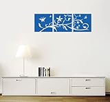 Pop Decors PT-0081-Va Beautiful Wall Decal Three Panel Flowers [並行輸入品]