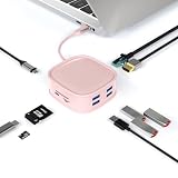 1to10 USB-Cハブ USB HDMI変換アダプタ コネクタ ドッキングステーション 10in1 10ポート 100WPD 充電 HDMI USB3.0 映像出力 コンパクト かわいい おしゃれ パステルカラー ピンク 軽い EGRET イーグレット EH23-XC (ピンク)