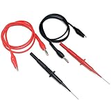 AideTek sharp hard Stainless Steel Needle Test Leads for FLUKE Multimeter 600V max 1A 4mm alligator 