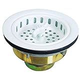 Brasscraft bc7145 W 3 – 1 / 2 " Wing NutロックスタイルバスケットStrainer withナットとワッシャーinホワイト