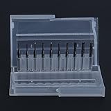 10ピース/箱1/8インチ0.8-3.17ミリメートルpcb彫刻カッターロータリーcncエンドミル用プリント回路基板精度部品加工