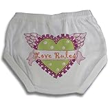 Light of Mine Designs Love Rules Diaper Cover/Panty Brief, 12 Months by Light of Mine Designs