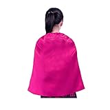 子供スーパーヒーローダブルケープ マスク付き 50.80cmW x 68.60cmL（2-4歳） - ホットピンク - xs