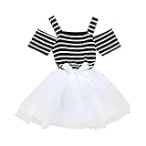 サクララ(Sakulala)ワンピース ベビー服 子供服 女の子 可愛いドレス 肩出し ストライプ 無地 オシャレ 通園 発表会 旅行 記念日 プレゼント 1-5歳