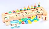 数字 であそぼう 木 の おもちゃ カラフル 知育 パズル 【 ドーナツ 積み】