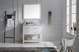 Virtu USA ms-2236-wmro-wh Transitional 36-inch Singleシンク浴室洗面化粧台セット、ホワイト