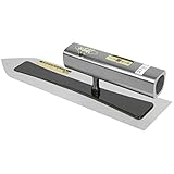 金長 ステンレス製 仕上鏝 0.3mm厚 黒塗角柄 270mm