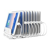 Unitek 2024 USB PD充電ステーション 10ポート QC3.0*2+PD45W*1 卓上充電スタンド 120W PSE認証済 10台同時充電 1.5A/2.4A/3A スマートIC搭載 複数台対応 Android/iPhone/iPad/kindle/タブレット/PSP/ラップトップ 仕切り板 間隔調整可能 収納便利 卓上