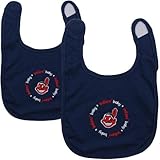 MLB野球チーム幼児ベビーよだれかけセット – ( 2パック) ( Cleveland Indians )