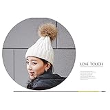 とんがりニット帽 親子タイプニットハットボンボン付き 子供キャップ キッズ帽子 春秋冬 双層構造 男女兼用 防寒 かわいいニット帽子ノースフェイス カジュアル yougheny ホワイト