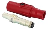 Leviton 22シリーズボール鼻インラインLatchingオスコネクタ、単一ポールcam-type Contact and Insulator、Crimped、250 – 350 MCM、690 