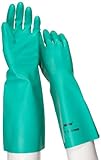 Ansell Sol-Vex 37-165 Nitrile Glove, Chemical Resistant, Straight Cuff, 15 Length, 22 mils Thick, Me