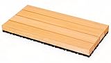 ウッドデッキ匠・樹脂ジョイント付・30cm×60cm×高さ5cm：24枚セット（色：パイン）（ウッドパネル）無垢・天然木製・国産・日本製