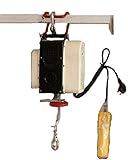 【三方良し】家庭用100V50Hz/60Hz電動ウインチ(ホイスト)(最大能力300kg) ワイヤー20M　小型電動ウインチ 吊り下げタイプ　