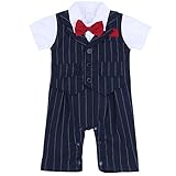 (アイム)iiniim　ベビー　短袖　男の子　ベビー　フォーマル　ロンパース　子供服　カバーオール　ベビースーツ　子供スーツ　ベビーカバーオール　蝶ネクタイ　新生児　シャツ ネービー 95