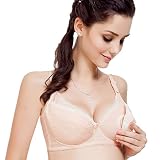 [シューズラック]　ブラジャー　マタニティ　ボタン式で前開き　フロントオープン　授乳便利　哺乳用　ママ　マザーズ　下着　インナー　産後　産前準備　妊婦　コットン　綿　脇肉補正　大きいサイズ　ドット柄　