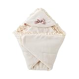 ( チャックル ) chuckle * スウィートガール * ローズ花柄 ボア おくるみ アフガン アイボリー サイズなし P9113-00-11