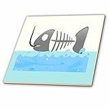 フローレン – Nautical飾り – 印刷の魚Skelton onアイボリーand Aqua Sea – タイル 12" ct_212852_4