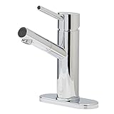 VIGO Noma Single Lever Basin Bathroom Faucet with Deck Plate, Chrome [並行輸入品]