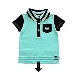 MONICA BABY BLUE キッズ Tシャツ スカル 配色 ポロ TEE 100cm サイズ ライトグリーン ポリエステル コットン 2111504006