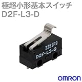 オムロン(OMRON) D2F-L3-D 形D2F極超小形基本スイッチ (ヒンジ・アール・レバー形（R1.3）) NN