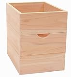 【ノーブランド品】国産ひのき 収納ボックス Ｍサイズ