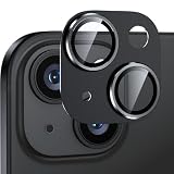 カメラフィルム iPhone15/iPhone15 Plus用 カメラ保護 アルミ合金製 強化ガラス アイフォン15/15plusカメラカバー キズ防止 耐衝撃 露出オーバー防止 超高透過率 あいふぉん15/あいふぉん15プラス レンズカバー ブラック