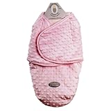Baby Plush Dot Swaddle Bag For 0-3 Months By Blankets And Beyond Pink by Blankets and Beyond