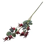 Perfeclan ファッション　人工花　赤い　ホーム　フラワー　花瓶　部屋　装飾用品