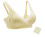 iLoveSIA (アイラブシア) マタニティ ブラジャー クロスオープン ノンワイヤー ブラカップ付 黄 LL(2XL実物サイズタグ)