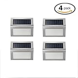 Azmall LEDソラーパワー明暗センサーライト 自動点灯 完全防水 屋外屋内/玄関/車庫/物置/部屋など 4個セット