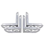 RdExP 11 x 4.9 X 11 cmシルバーアイアン家具ソファー脚フラワーパターンキャビネット足家具ハードウェアアクセサリーのセット4