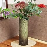 信楽焼　黒ビードロ寸胴花入れ【ha-0125】　花瓶　花器　一輪挿し　花入　しがらき焼　陶器　焼き物　壷　インテリア　おしゃれ　オシャレ