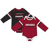 Arkansas RazorbacksコロシアムInfant Boy 's LS One Piece Outfit 2パック