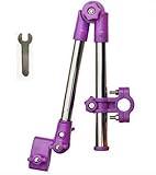 両手 が 使える ベビーカー 自転車 車椅子 バギー 傘 日傘 スタンド 工具付き Ｖ型 (紫)