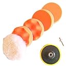 汎用 ポリッシャー ドリル 先端 7 点 セット 種類 外径 100mm 軸 径 8mm コンパウンド ブラシ diy (直径100mm)