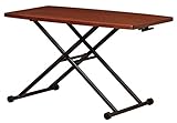 ガス圧リフトテーブル 昇降式 幅120cm LFT-TK1200(BR) ブラウン 【1点】