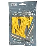 [NODC] 靴紐 オーバル シューレース 靴ひも Oシューレース オーバルシューレース 120cm 140cm 160cm 楕円 丸紐 無地 SHOELACES (120cm, イエロー)