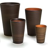 鉢 KANEYOSHI 【日本製/三河焼】 陶器 植木鉢 ハーモニー ブラウン 4号