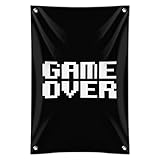 Game Over GamerピクセルフォントGeekホームビジネスオフィスSign 22" x 33" MINI.BANNER.Z000490_8