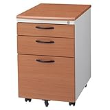 不二貿易 インキャビネット オールロック スチールワゴン A4対応 キャスター付き 幅40cm ホワイト ナチュラル 13817