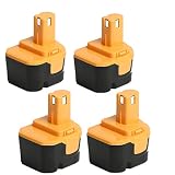 4個セット！RYOBIリョービ B-1203M B-1203F2 互換バッテリー 12V 3.0Ah ニッケル水素Ni-MH B-1203C B-1203F3 B-1203M1 BPL-1220 B-