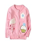 女の子 カーディガン 子供服 女児 ガールズ アウター キッズ かわいい おしゃれ 上質 ハート柄 防寒 通園 通学 お出かけ お祝い ギフト ファッション 90～130cm 90cm 100cm 1