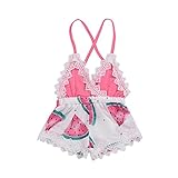 Kunton ❤️高品質 赤ちゃんのスイカプリントレースホルタースリングハーパークライミング衣類 (4T)